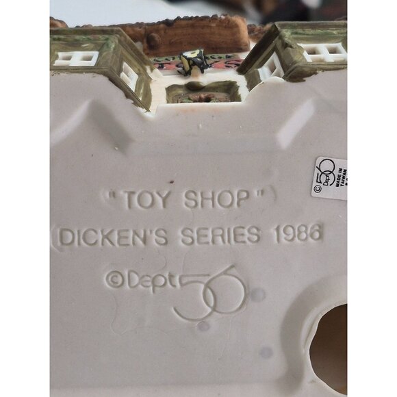 Dept 56 Cottage Toy Shop 65072 Heritage Dickens Village 1986-Box & Light - Picture 5 of 9